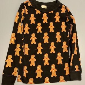 Hanna Andersson Kids Gingerbread Holiday Winter Shirt Pajamas Top 110 Sz 5, 1799